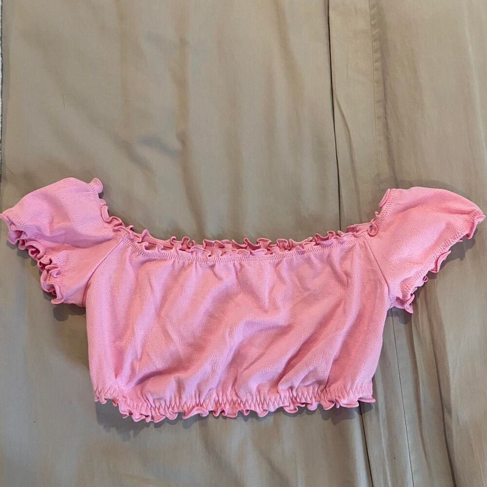 Skims Women's Pink Crop-top - Picture 3 of 4
